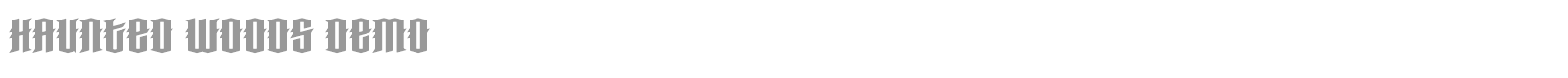 Haunted Woods font preview